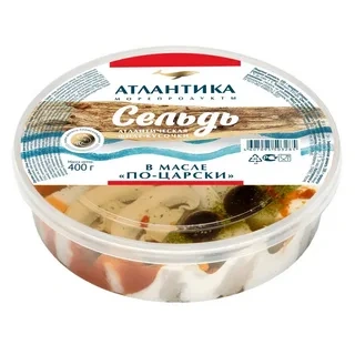Сельди по-царски филе-кусочки Атлантика, 400г
