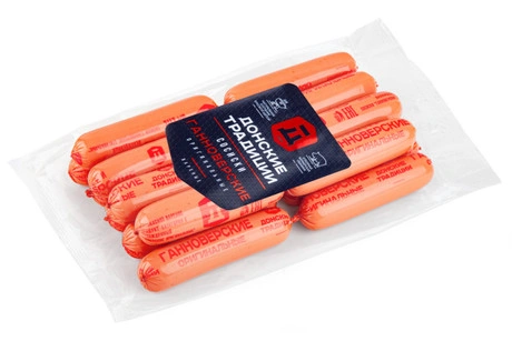 Сосиски Молочные оригинальные вареные Донские Традиции, категория Б, 300г