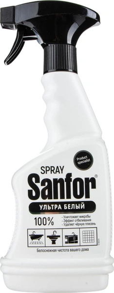 Спрей Sanfor Ультрабелое средство санитарно-гигиеническое универсальное, 500мл