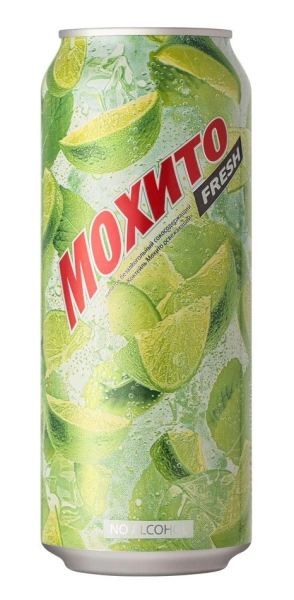 Напиток Очаково Коктейль Мохито Освежающий безалкогольный, жестяная банка 0.45л