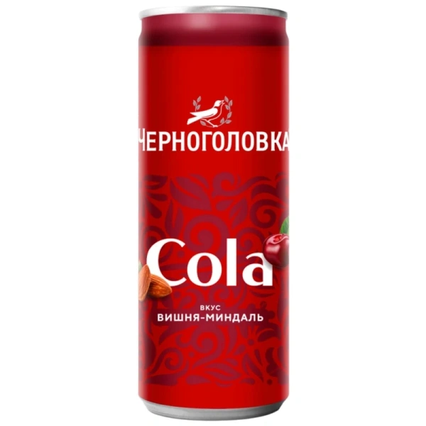 Напиток Черноголовка Кола со вкусом вишни и мяты безалкогольный, жестяная банка 0.33л